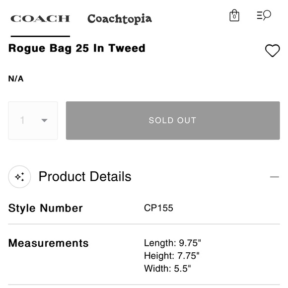Coach Rogue 25 Tweed Satchel Purse w/ Crossbody & Shoulder Straps: BRAND NEW!!! - Picture 4 of 5